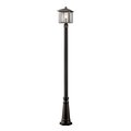 Z-Lite Aspen 1 Light Outdoor, Oil Rubbed Bronze And Clear Seedy 554PHB-519P-ORB